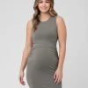 Organic Nursing Tank Dress  Moss