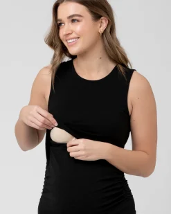 Organic Nursing Tank Dress  Black