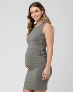 Organic Nursing Tank Dress  Moss