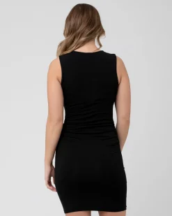 Organic Nursing Tank Dress  Black