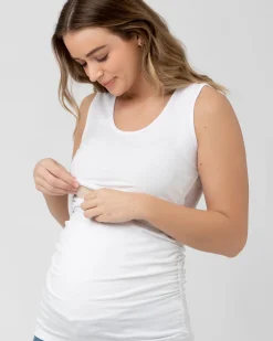 Organic Nursing Tank White