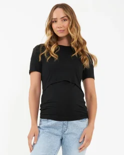Organic Nursing Tee Black
