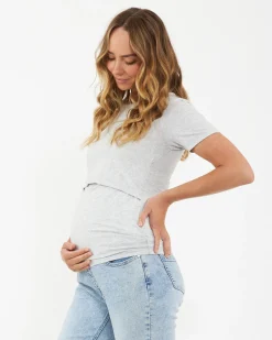 Organic Nursing Tee Silver Marle