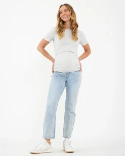 Organic Nursing Tee Silver Marle