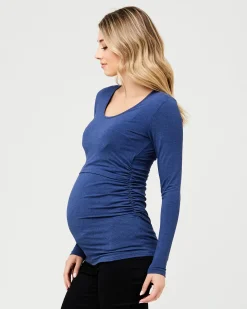Organic Nursing Top Denim Marle