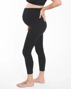 Organic Over Bump 3/4 Legging Black