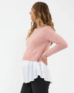 Patty Detachable Nursing  Knit Dusty Pink