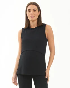 Peter Rib Nursing Tank Black