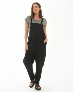 Poppy Linen Jumpsuit Black