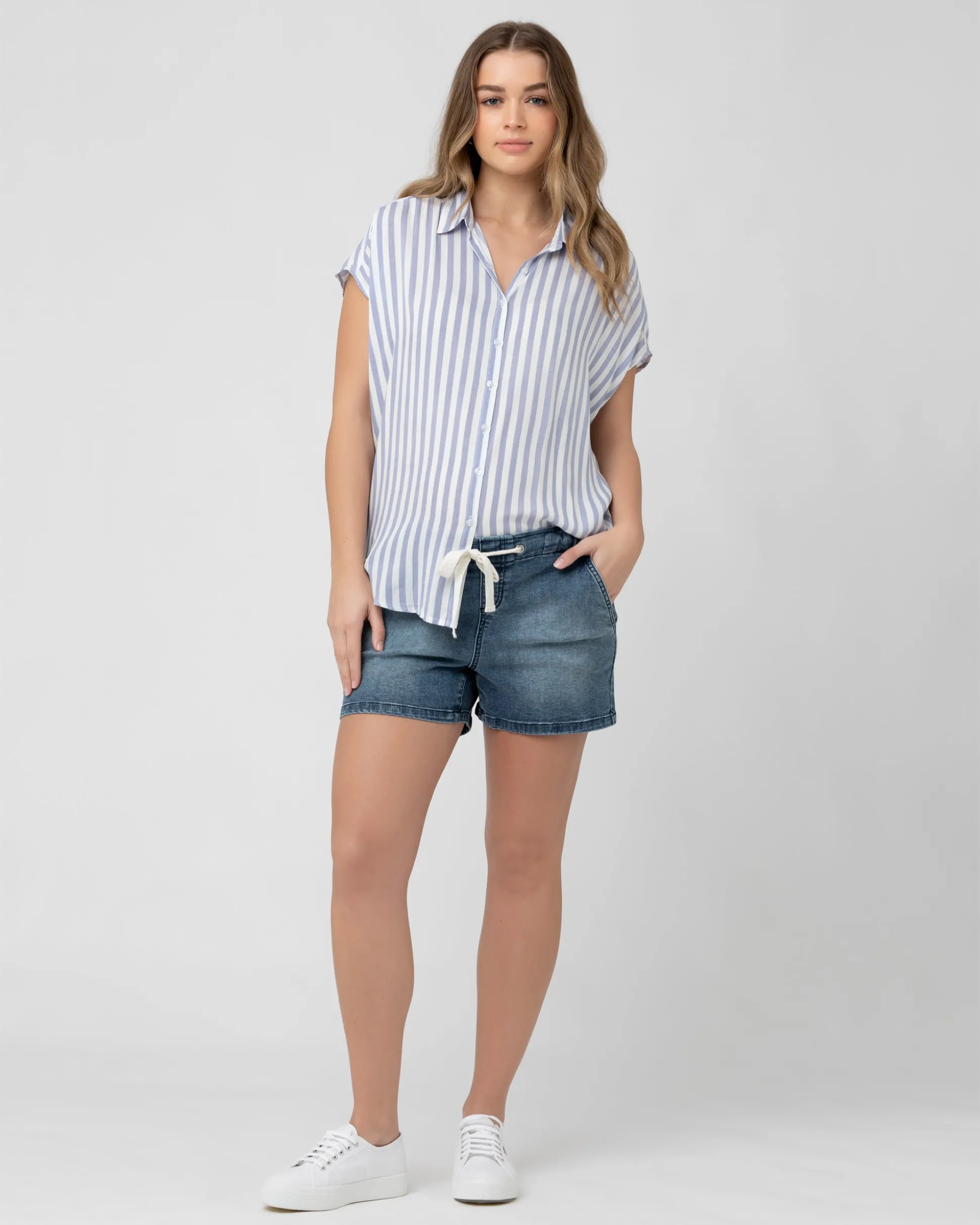 Quinn Relaxed Shirt Blue / White