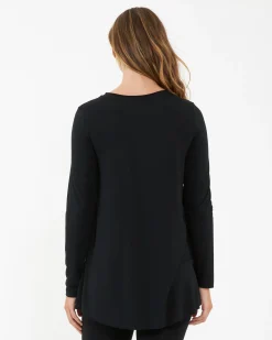 Raw Edge Nursing Top Black