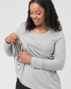 Raw Edge Nursing Top Silver Marle