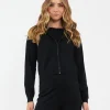 Reese Nursing Knit Hoodie Black