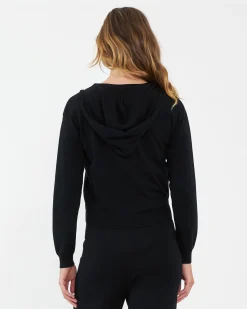 Reese Nursing Knit Hoodie Black