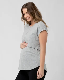 Richie Nursing Tee Grey Marle