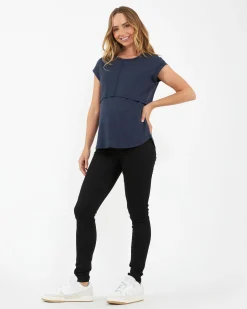 Richie Nursing Tee Indigo