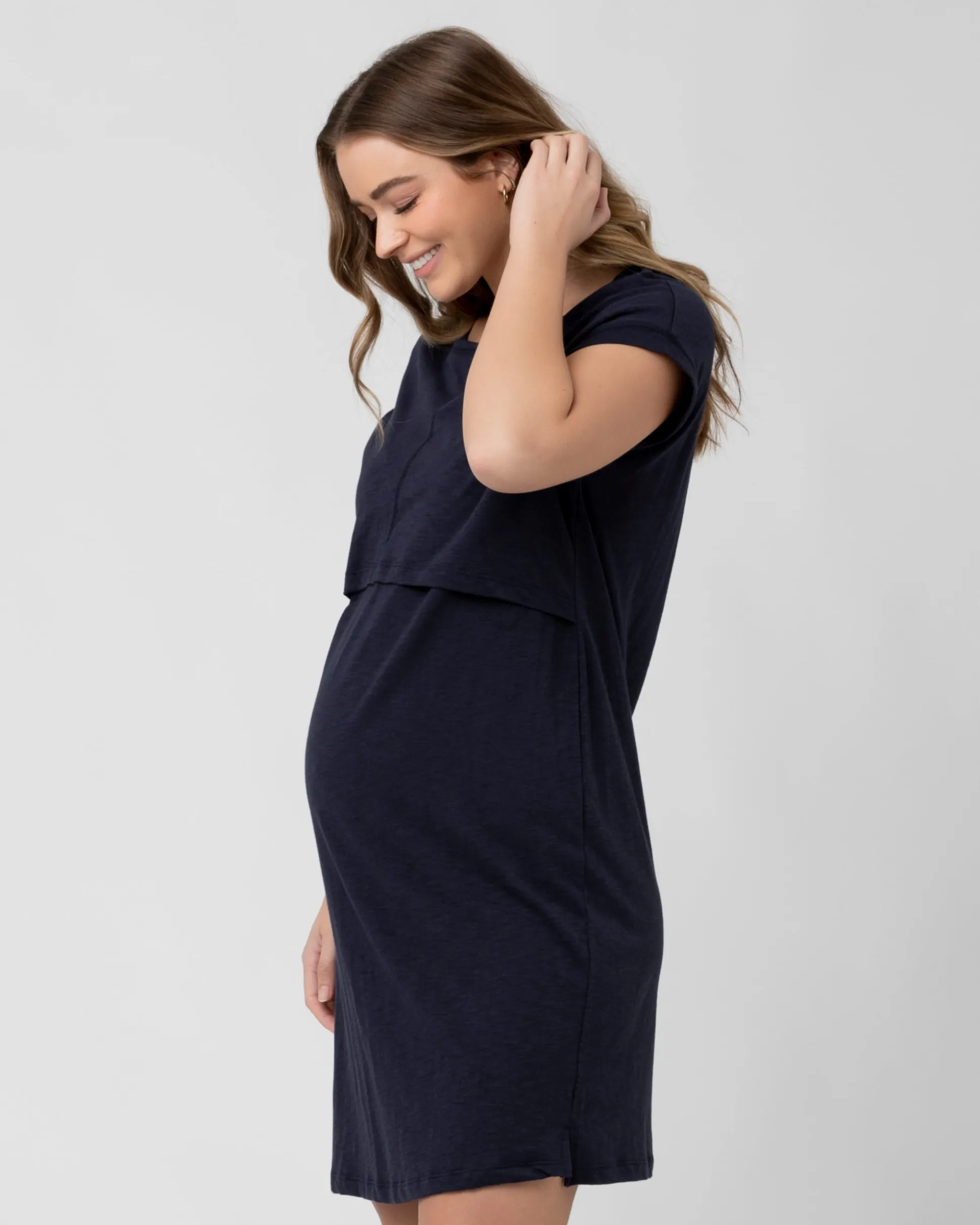 Roxie Nursing Dress Navy