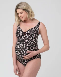 Sahara Tie Front One Piece  Black