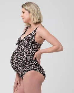 Sahara Tie Front One Piece  Black