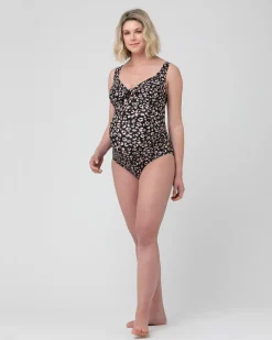 Sahara Tie Front One Piece  Black