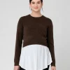 Sandy Detachable Nursing Knit  Chocolate