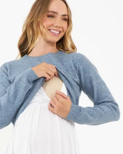 Sandy Detachable Nursing Knit  Denim Marle