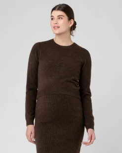 Sandy Detachable Nursing Knit  Chocolate