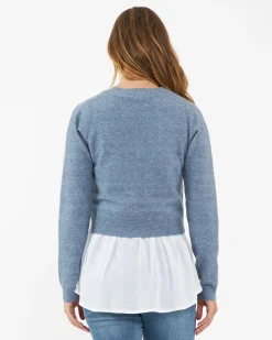 Sandy Detachable Nursing Knit  Denim Marle