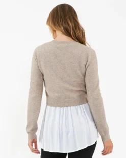 Sandy Detachable Nursing Knit  Latte