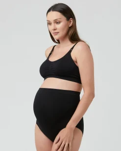 Seamless Nursing Bra Black