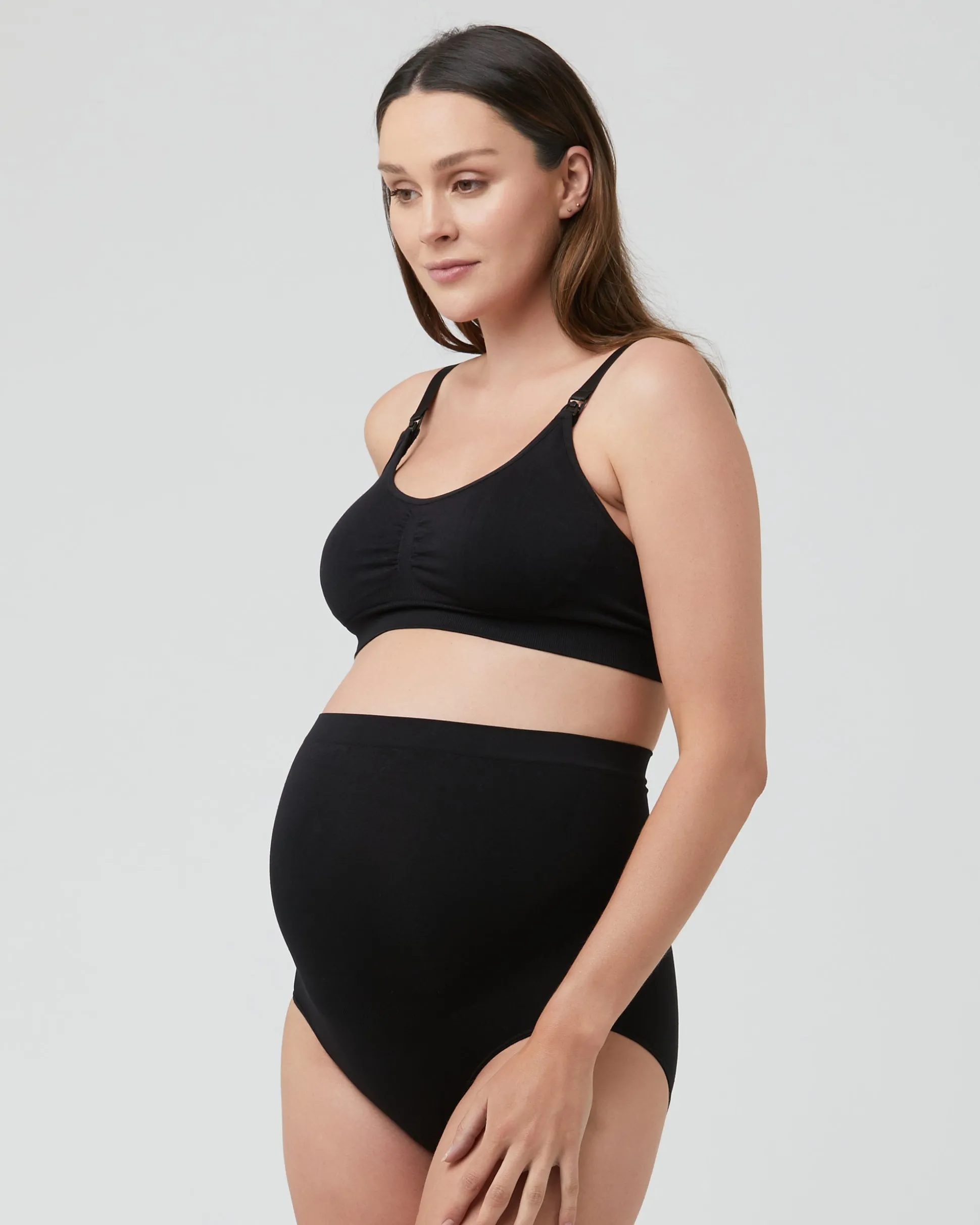 Seamless Nursing Bra Black