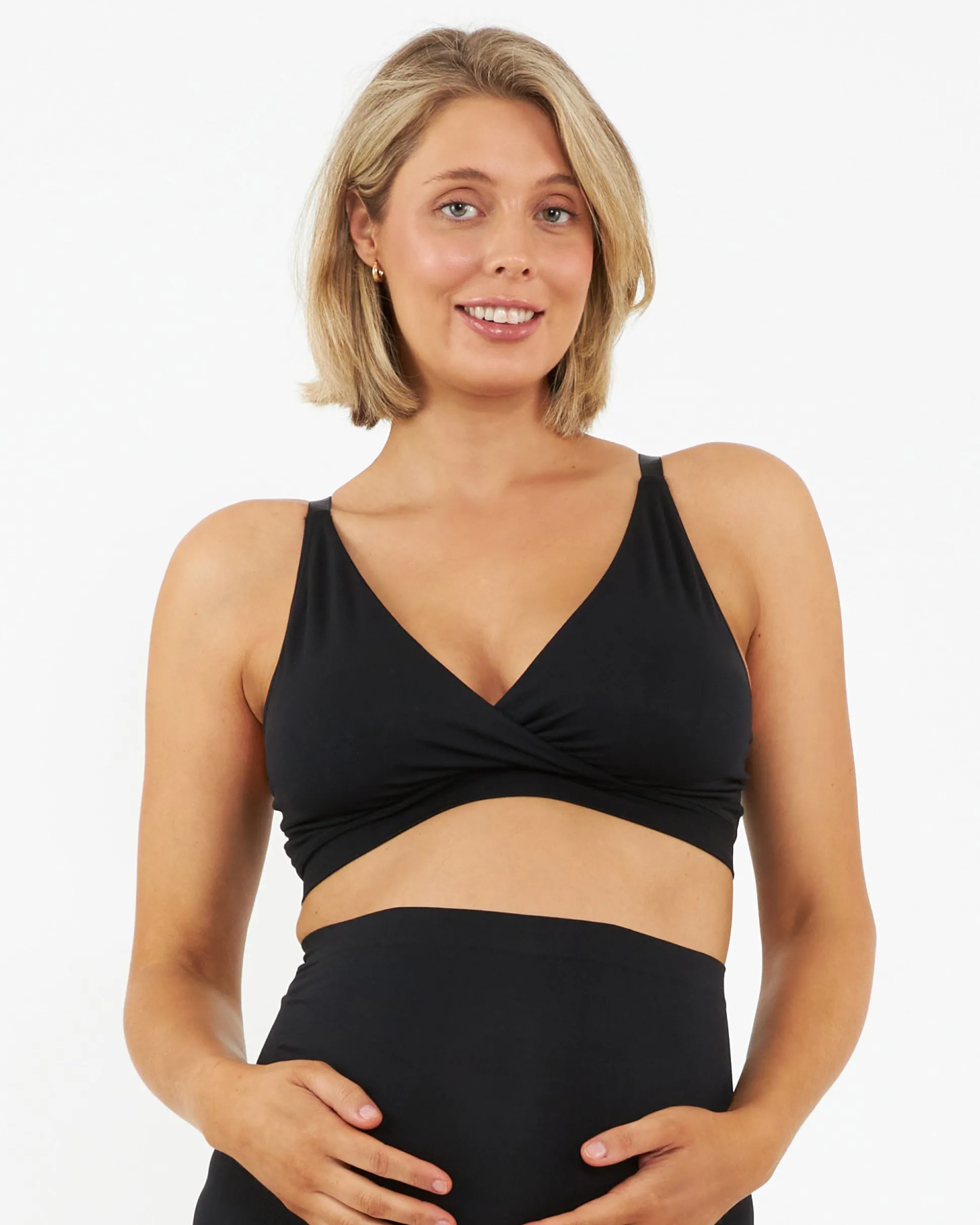 Seamless Nursing Bralette Black