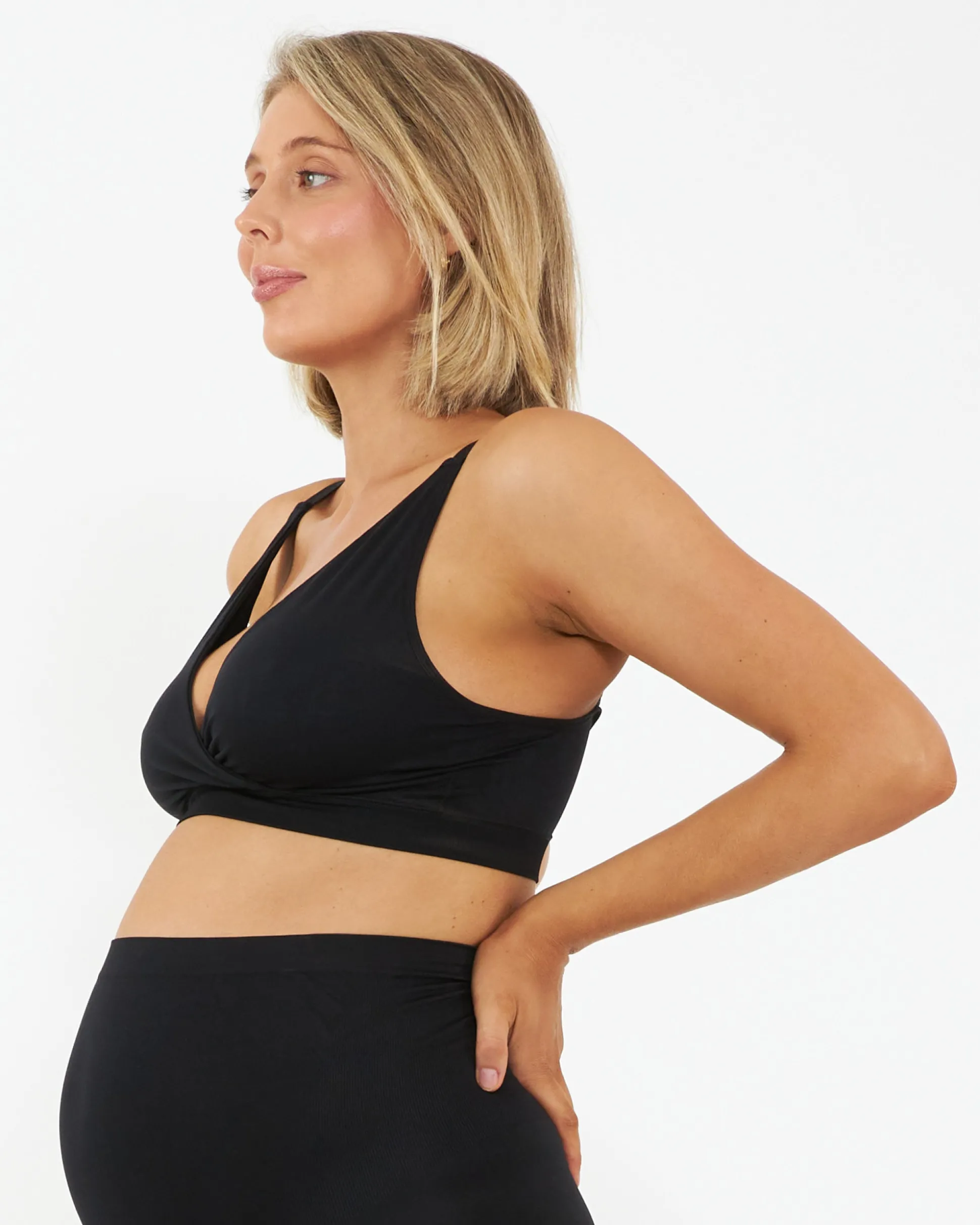 Seamless Nursing Bralette Black