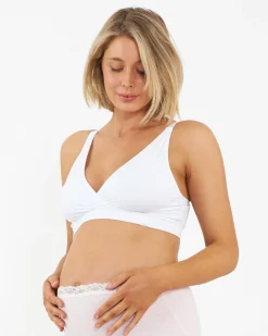 Seamless Nursing Bralette  White