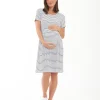 Shelly Summer Nursing Dress White / Black