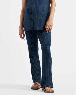 Sienna Rib Knit Pant  French Navy