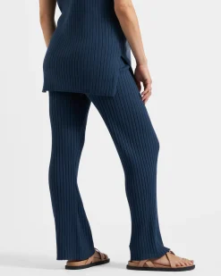 Sienna Rib Knit Pant  French Navy
