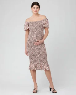 Sophia Shirred Dress  Black