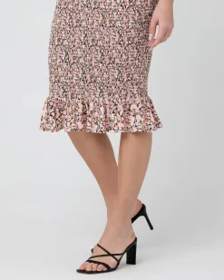 Sophia Shirred Dress  Black