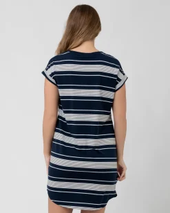 Stevie Nursing Nightie Navy / White / Black