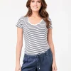 Striped Tube Tee Navy / White