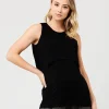 Summer Swing Back Nursing Tank Black
