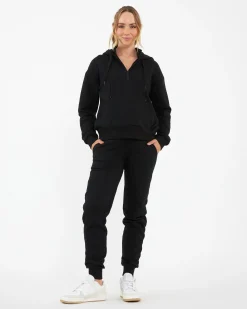 Taylor Over Tummy Joggers  Black
