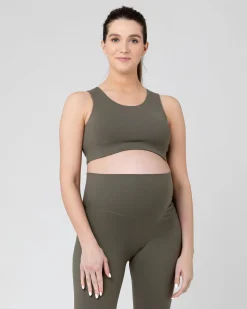 Tempo Crop Top Khaki
