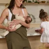 Terry Linen Playsuit Olive