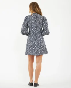 Thea Dress Navy / White