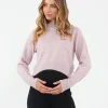 Tia Crop  Knit  Pink Marle
