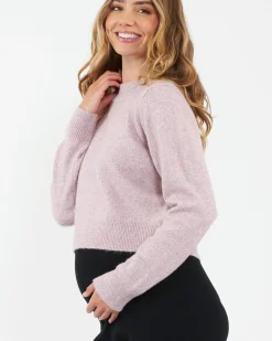 Tia Crop  Knit  Pink Marle