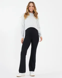 Tia Crop  Knit  Snow Marle