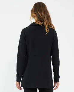 Tina Peplum Shirt Black